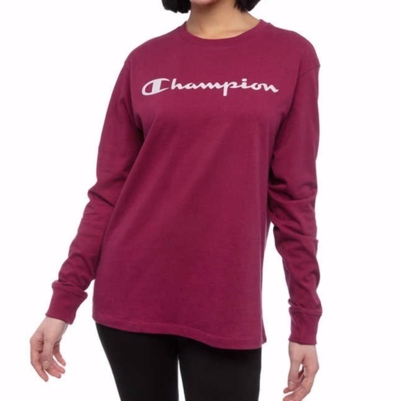 NWT CHAMPION Long Sleeve Boyfriend Tee - Picture 3 of 4